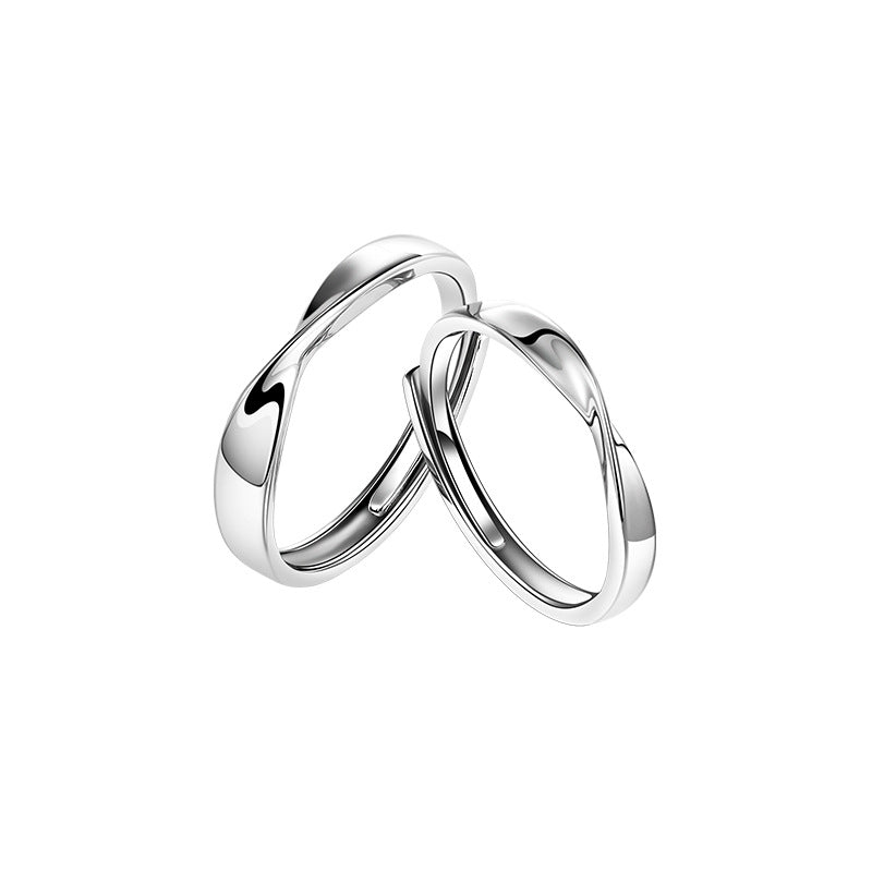 Mobius Couple Rings - Stylish Minimalist Design (Pair)