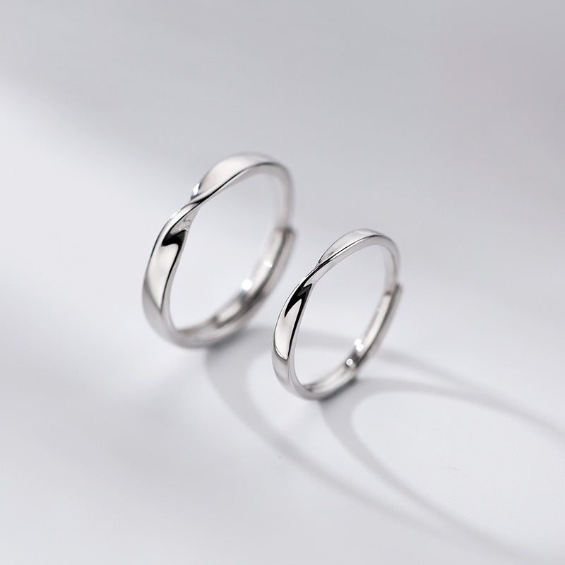 Mobius Couple Rings - Stylish Minimalist Design (Pair)