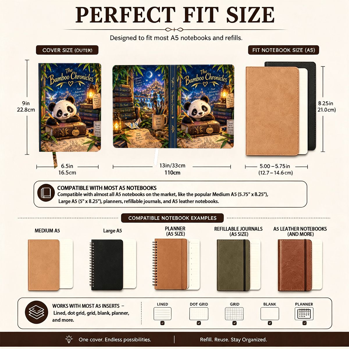 The Bamboo Chronicles A5 Notebook Cover
